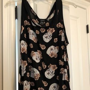 Torrid skull and rose tank